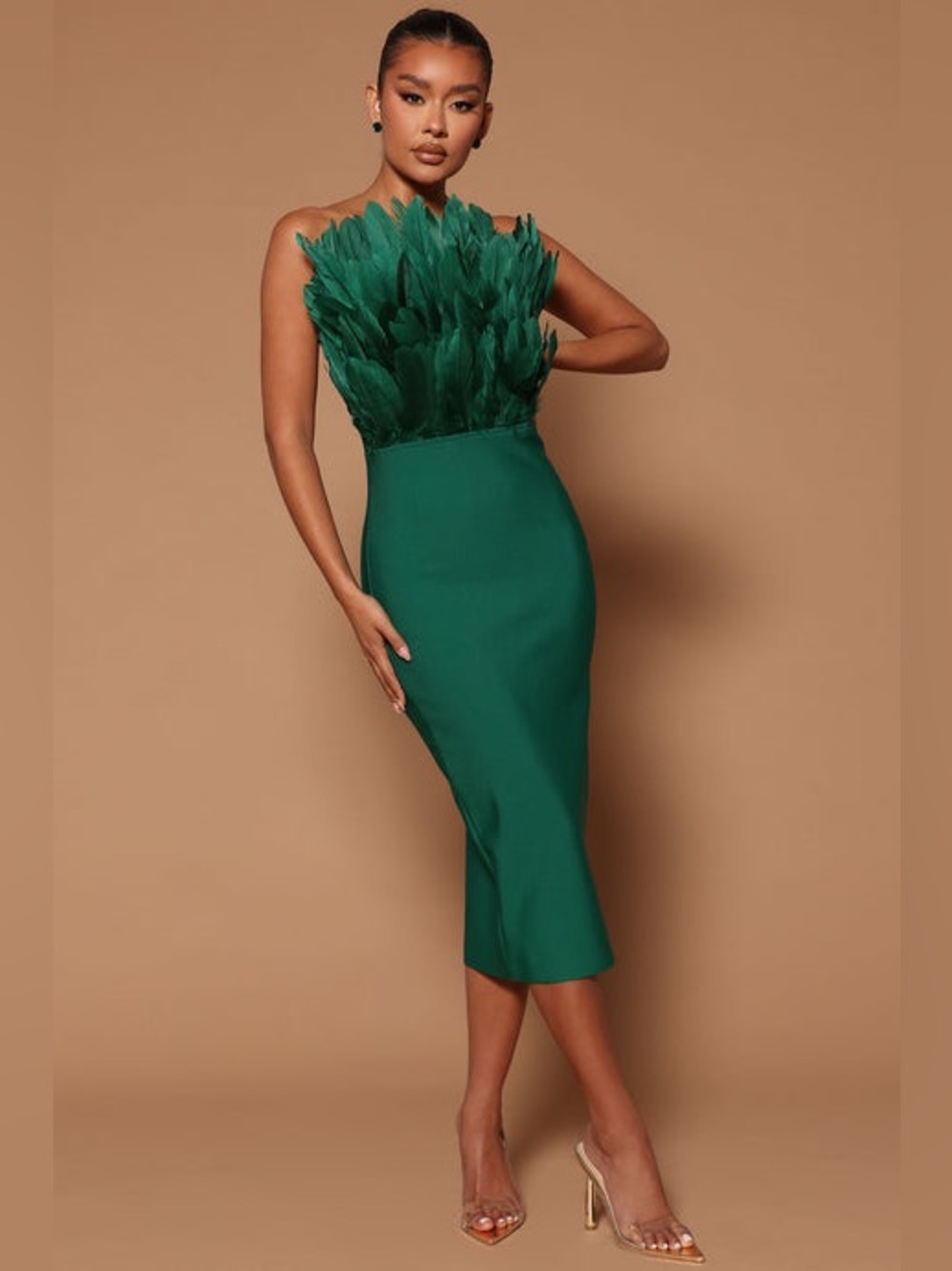 Marianna Bandage Midi Dress - Hunter🥰
